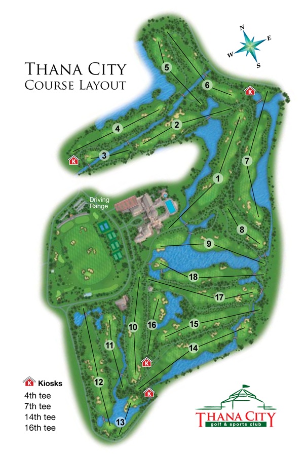 Thana City Country Club Course layout